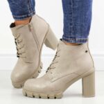 Botki wt damskie na słupku M.Daszyński Sa218-8-wyprzedaż