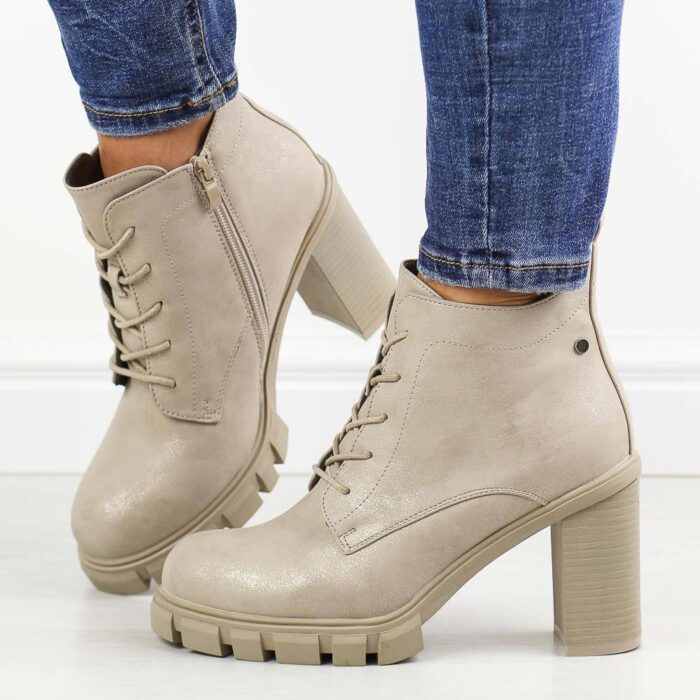 Botki wt damskie na słupku M.Daszyński Sa218-8-wyprzedaż