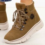 Brązowe skórzane botki damskie Filippo Dbt7290/25-wyprzedaż