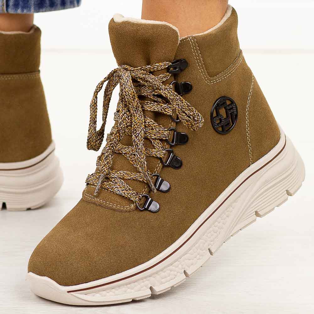 Brązowe skórzane botki damskie Filippo Dbt7290/25-wyprzedaż