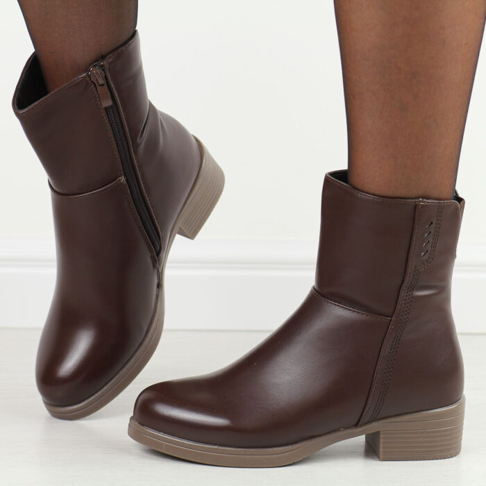 Brązowe wysokie botki damskie Filo Donna Z24-39-wyprzedaż