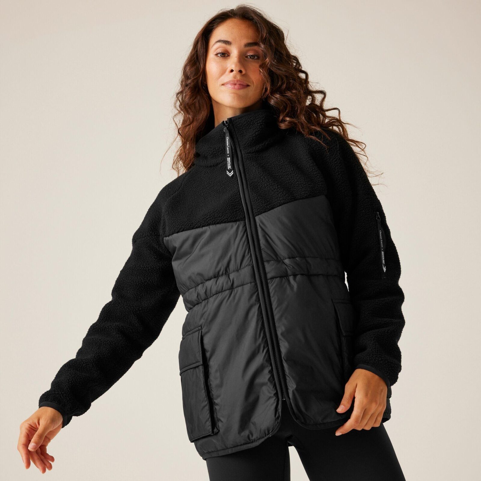 Christian Lacroix Arrigas damska casualowa hybrydowa pikowana kurtka-wyprzedaż