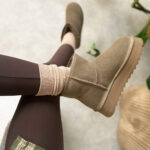 Ciepłe skórzane zimowe mukluki