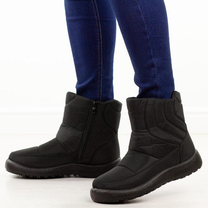 Czarne ciepłe botki damskie Potocki 33309-wyprzedaż