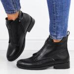 Czarne matowe botki damskie S.Barski 42-119-wyprzedaż