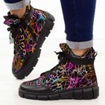 Czarne skórzane botki damskie na traperze T.Sokolski Z25-239-wyprzedaż