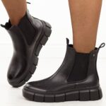 Czarne skórzane sztyblety damskie Filippo Dbt7264/25-wyprzedaż