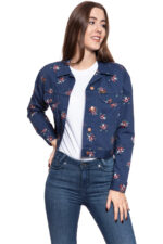 DAMSKA KURTKA JEANSOWA WRANGLER RETRO CROP JACKET BLUE DEPTHS W417WSXJY 112128796-wyprzedaż