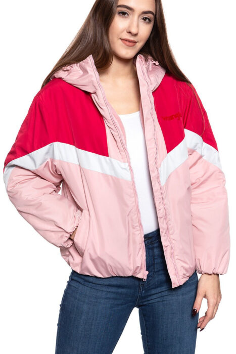 DAMSKA KURTKA WRANGLER COLOUR BLOCK JACKET BRIDAL ROSE W4N9WBP01 112129167-wyprzedaż