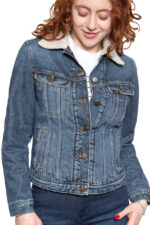 DAMSKA KURTKA ZIMOWA LEE SHERPA RIDER VINTAGE WORN L54VRDJK 112112995-wyprzedaż