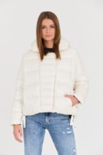 DIEGO M Biała kurtka-wyprzedaż