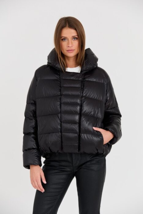 DIEGO M Czarna kurtka-wyprzedaż