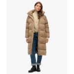 Damska długa kurtka z kapturem Superdry-wyprzedaż