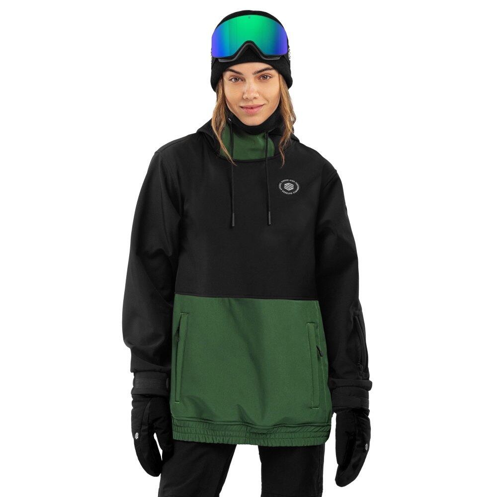Damska kurtka snowboardowa Sporty zimowe Siroko W1-W Evergreen-wyprzedaż