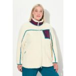 Damskie Kurtka z pluszowego polaru stójka 2-kierunkowy zamek błyskawiczny-wyprzedaż