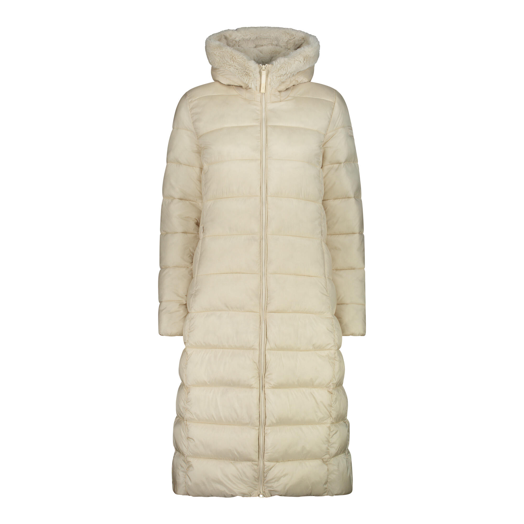 Długa kurtka puchowa z kapturem damska CMP-wyprzedaż