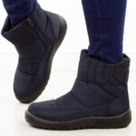 Granatowe ciepłe botki damskie Potocki 33309-wyprzedaż