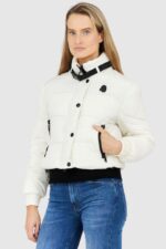 INVICTA Kremowa puchowa kurtka damska Isidore-wyprzedaż