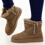 Khaki ciepłe zimowe mukluki