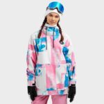 Kobieta Sporty zimowe Damska kurtka snowboardowa W1-W Holi Siroko Cukierkowy Ró-wyprzedaż