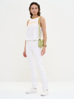 Koszulka damska na ramiączkach kremowa Witalina 102-wyprzedaż