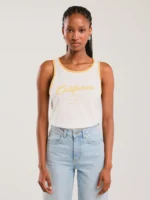 Koszulka damska na ramiączkach kremowa Witalina 102-wyprzedaż