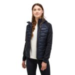 Kurtka Peak Performance puchowa damska Helium Down Hybrid Hood czarna - XS-wyprzedaż