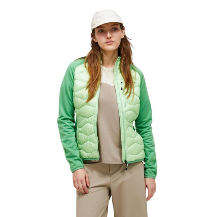 Kurtka Peak Performance puchowa damska Helium Down Hybrid Jacket zielona - L-wyprzedaż