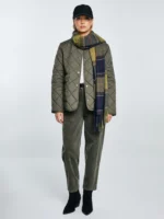 Kurtka damska bomber pikowana khaki Arona 303-wyprzedaż