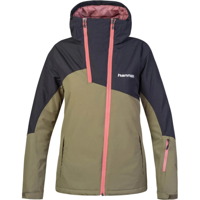 Kurtka damska narciarska Hannah Maky COL olive/antracyt 10000 mm-wyprzedaż