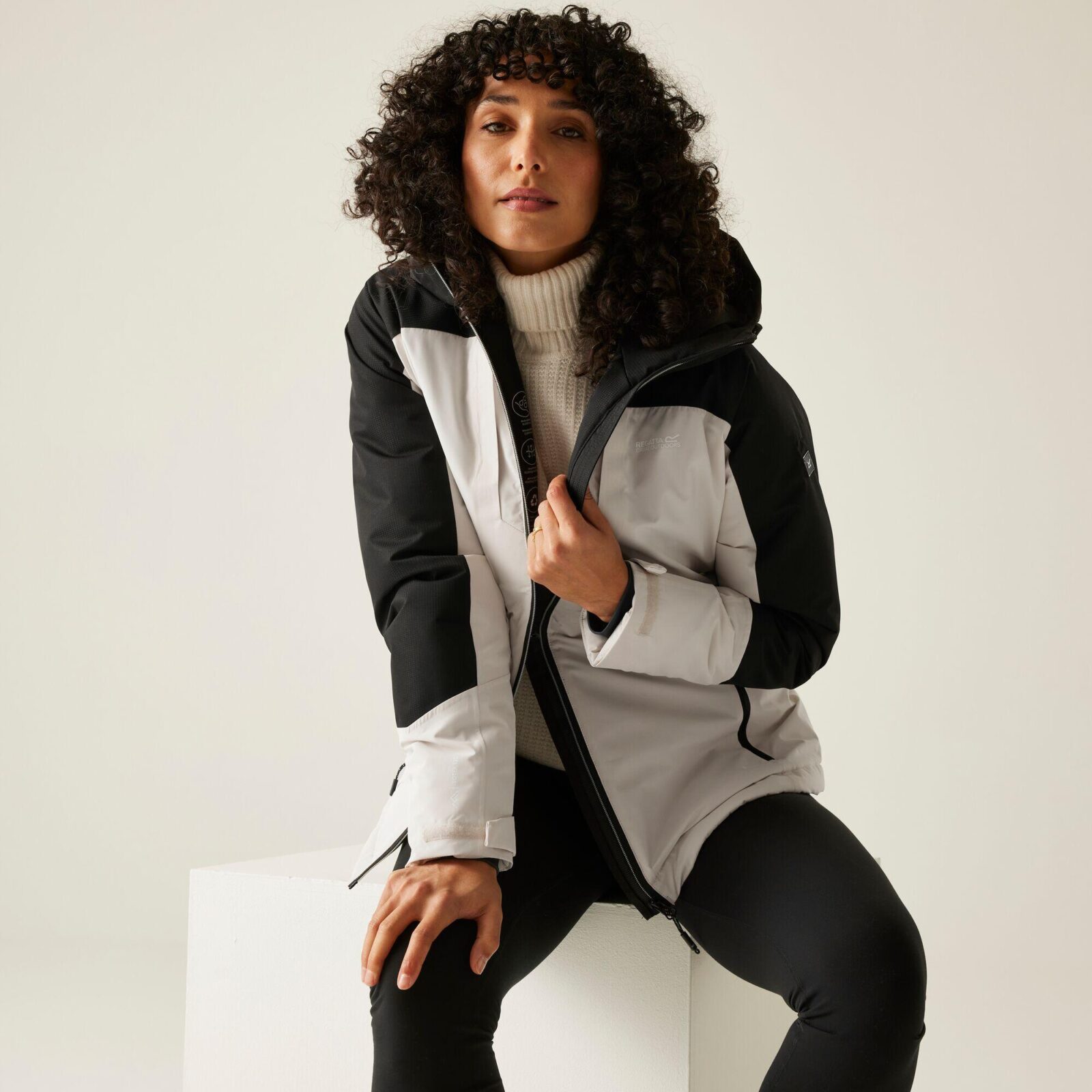 Kurtka damska przejściowa ocieplana przeciwdeszczowa Maldeine-wyprzedaż