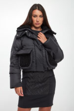 Kurtka damska puchowa z futerkiem SPORTALM-wyprzedaż