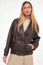 Kurtka damska ramoneska skórzana Matras MARELLA SPORT-wyprzedaż