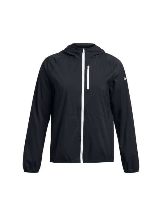Kurtka do biegania damska Under Armour Launch Lightweight Jkt - czarna-wyprzedaż
