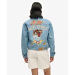 Kurtka jeansowa ozdobiona-wyprzedaż