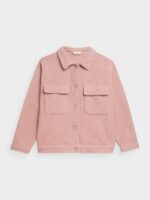 Kurtka koszulowa damska - różowa-wyprzedaż