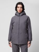 Kurtka narciarska z membraną 8000 damska Outhorn - szara-wyprzedaż