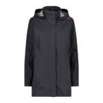 Kurtka przeciwdeszczowa damska z kapturem na napy CMP-wyprzedaż