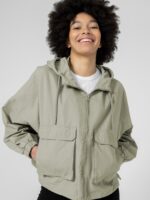 Kurtka przejściowa damska Outhorn - turkusowa-wyprzedaż