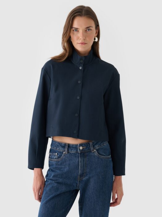 Kurtka przejściowa membrana 10000 damska Outhorn - granatowa-wyprzedaż