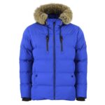 Kurtka puchowa damska z kapturem i futrem Peak Mountain-wyprzedaż