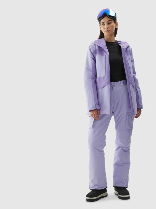 Kurtka snowboardowa membrana 10000 damska - fioletowa-wyprzedaż