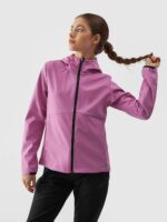 Kurtka softshell wiatroodporna membrana 5000 damska - różowa-wyprzedaż