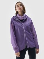 Kurtka trekkingowa membrana 15000 damska - fioletowa-wyprzedaż
