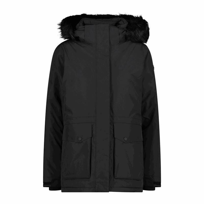 Kurtka turystyczna damska CMP Parka Zip Hood przeciwdeszczowa-wyprzedaż