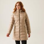 Kurtka turystyczna damska Starler wodoodporna pikowana-wyprzedaż