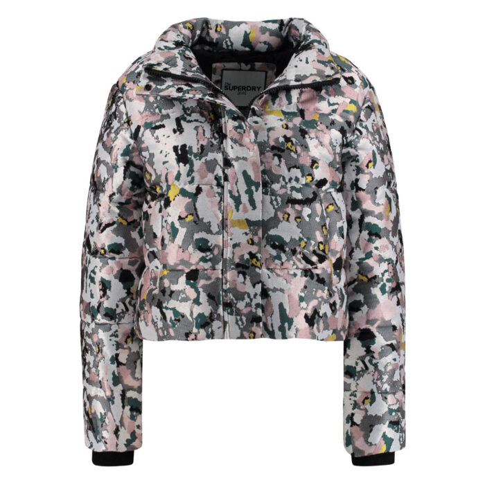 Kurtka turystyczna damska Superdary Jacquard Puffer-wyprzedaż