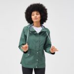 Kurtka turystyczna parka z membraną damska Bayla przeciwdeszczowa-wyprzedaż