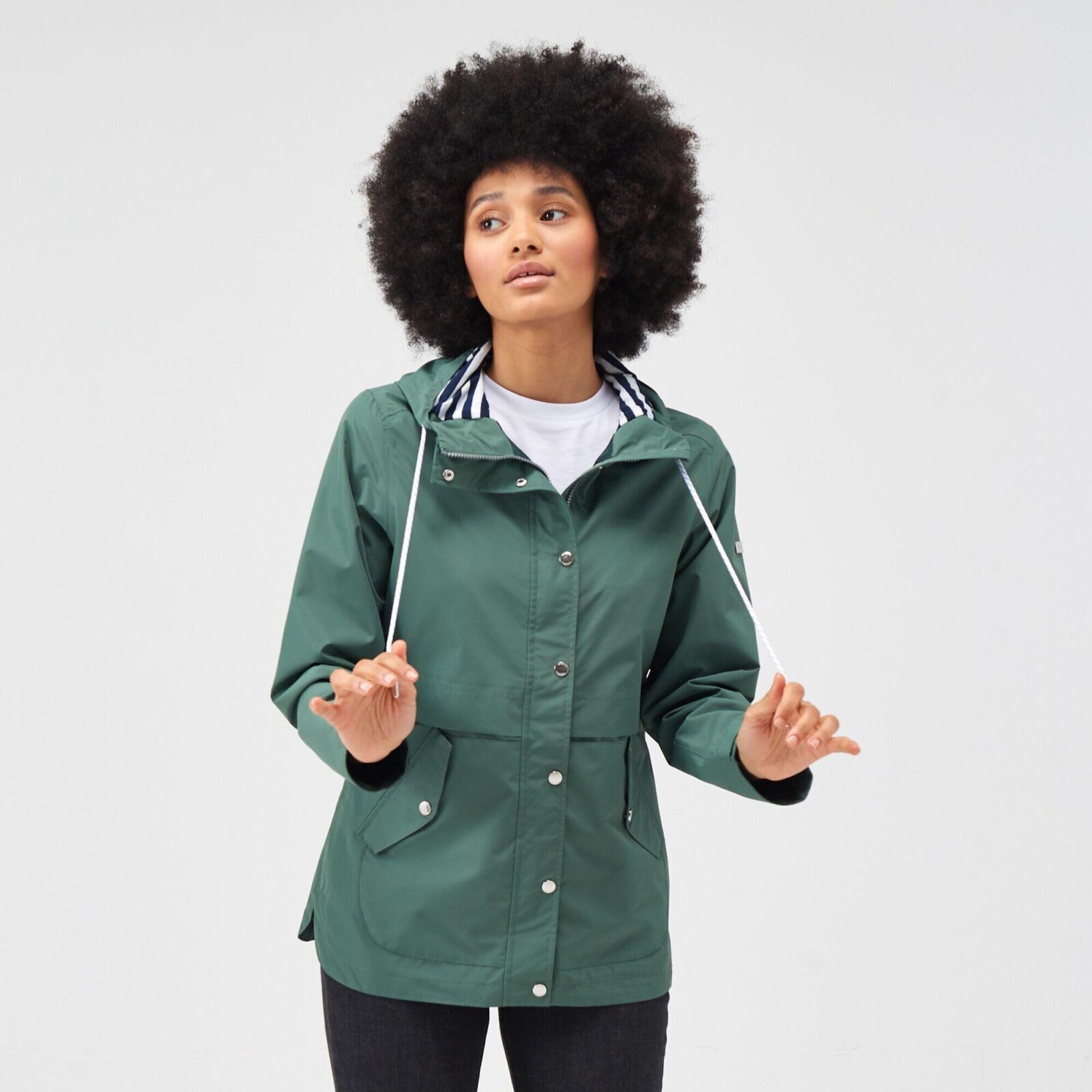 Kurtka turystyczna parka z membraną damska Bayla przeciwdeszczowa-wyprzedaż