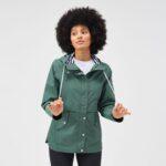 Kurtka turystyczna parka z membraną damska Bayla przeciwdeszczowa-wyprzedaż